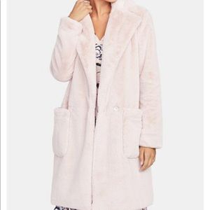 🆕 RACHEL Rachel Roy Faux Fur Notched-Collar Coat